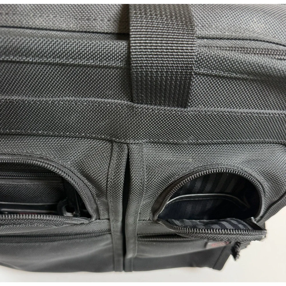 TUMI Alpha 26004D4 Rolling Briefcase Expandable 2-Wheel Black Ballistic Nylon